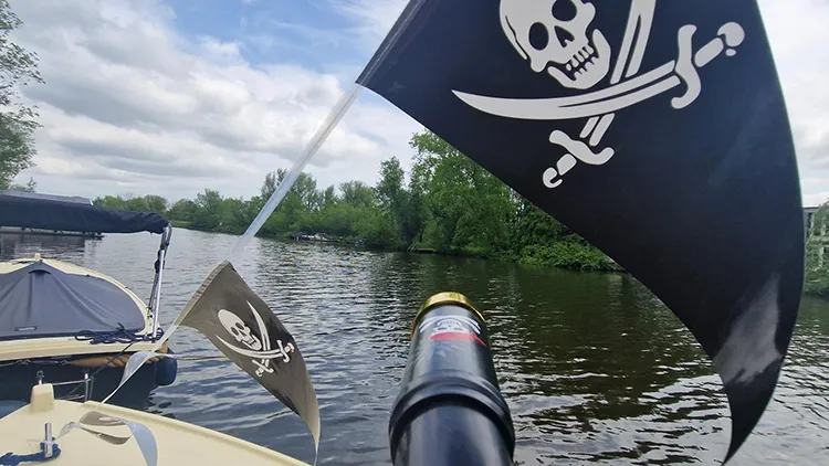 schat zoeken op de linge piratensloep